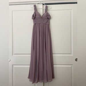 Light dusty purple bridesmaid or prom dress